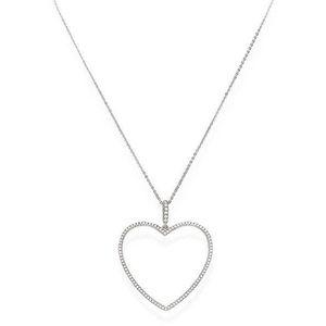 Amen Pôvabný strieborný náhrdelník so srdiečkom Diamonds CLLHBBZ (retiazka, prívesok) vyobraziť