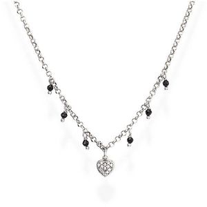 Amen Elegantný náhrdelník s čiernymi kryštálmi Candy Charm CLCBNZ vyobraziť