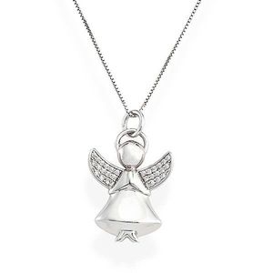 Amen Jemný strieborný náhrdelník so zirkónmi Angels A2BB (retiazka, prívesok) vyobraziť