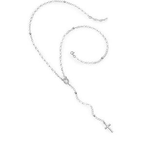 Amen Nežný strieborný náhrdelník s perlami Rosary CROBBZ-M4 vyobraziť