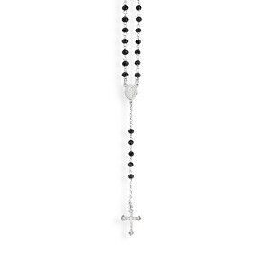 Amen Pôvabný strieborný náhrdelník s kryštálmi Rosary CROBNZ4 vyobraziť