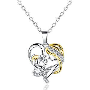 Troli Romantický bicolor náhrdelník so srdiečkom Madona (retiazka. Prívesok) vyobraziť