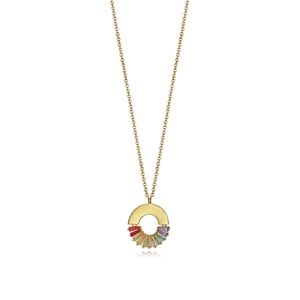 Viceroy Pozlátený náhrdelník sa trblietavým kruhovým príveskom 15109C000-36 vyobraziť