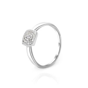 Beneto Exclusive Nadčasový zásnubný prsteň z bieleho zlata AUG0007-W 58 mm vyobraziť