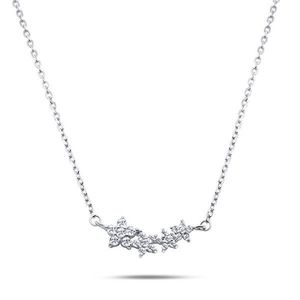 Brilio Silver Nežný strieborný náhrdelník s kvetinkami NCL02W vyobraziť