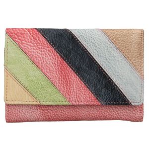 Lagen Dámska kožená peňaženka 864-77/R - Pink/multi vyobraziť