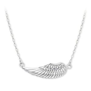 Brilio Nežný náhrdelník z bieleho zlata anjelskej krídlo 279 001 00094 07 vyobraziť