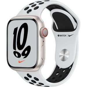 Apple Apple Watch Series Nike 7 GPS 41mm Starlight, Platinum/Black Sport Band vyobraziť