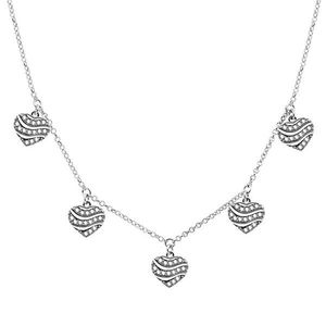 Brilio Silver Romantický strieborný náhrdelník so srdiečkami NCL11W vyobraziť