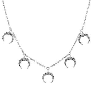 Brilio Silver Moderné strieborný náhrdelník s polmesiaci NCL12W vyobraziť
