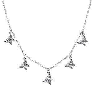 Brilio Silver Pôvabný motýlkový náhrdelník zo striebra NCL16W vyobraziť
