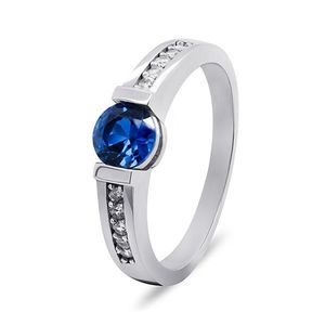 Brilio Silver Očarujúce strieborný prsteň s modrým zirkónom RI022W 52 mm vyobraziť