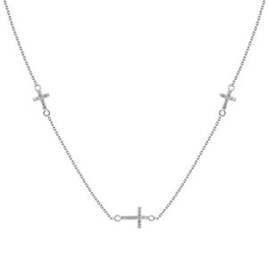 Brilio Silver Elegantný strieborný náhrdelník so zirkónmi NCL27W vyobraziť