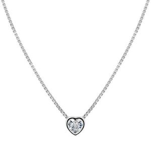 Brilio Silver Pôvabný strieborný náhrdelník Srdce NCL26W (retiazka, prívesok) vyobraziť