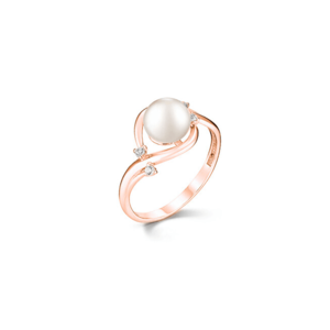 JVD Elegantný bronzový prsteň s pravou sladkovodné perlou SVLR0431XH2PR 52 mm vyobraziť