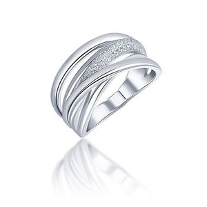 JVD Elegantný strieborný prsteň so zirkónmi SVLR0396XH2BI 52 mm vyobraziť