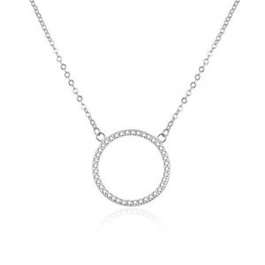 Beneto Oslnivý strieborný náhrdelník so zirkónmi AGS1169/47 vyobraziť