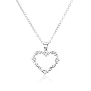 Beneto Romantický strieborný náhrdelník so zirkónmi AGS1239/47 vyobraziť