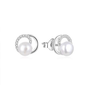 Beneto Elegantné perlové náušnice so zirkónmi AGUP1321PL vyobraziť