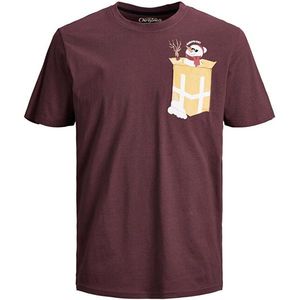 Jack&Jones Pánske tričko JORNOELLE Regular Fit 12198245 Catawba Grape S vyobraziť