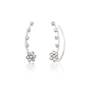 JwL Luxury Pearls Kvetinové pozdĺžne náušnice s kryštálmi JL0722 vyobraziť