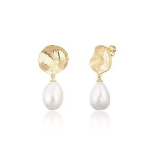 JwL Luxury Pearls Nádherné pozlátené náušnice s pravými barokovými perlami JL0724 vyobraziť