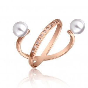 Emily Westwood Elegantný bronzový prsteň s perlami WR1023R vyobraziť