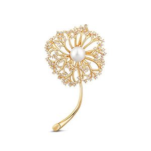 JwL Luxury Pearls Romantická pozlátená brošňa 2v1 s pravou bielou perlou JL0729 vyobraziť