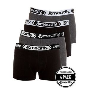 Meatfly 4 PACK - pánske boxerky Balboa Boxer shorts Black/Grey Heather S vyobraziť