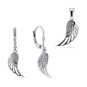 Brilio Silver Módny strieborný set šperkov Anjelské krídla SET213W (prívesok, náušnice) vyobraziť