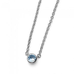 Oliver Weber Krásny náhrdelník s modrým zirkónom 12222 vyobraziť