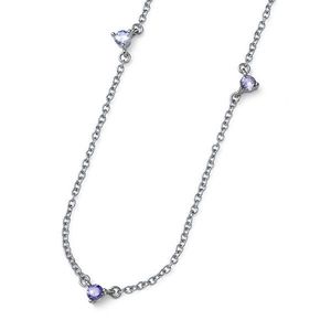 Oliver Weber Pôvabný náhrdelník s fialovými zirkónmi 12221 VIO vyobraziť