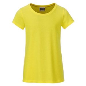 James & Nicholson Klasické dievčenské tričko z biobavlny 8007G - Žlutá | S vyobraziť