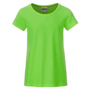 James & Nicholson Klasické dievčenské tričko z biobavlny 8007G - Limetkově zelená | XL vyobraziť