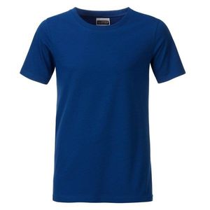 James & Nicholson Klasické chlapčenské tričko z biobavlny 8008B - Tmavá královská modrá | XS vyobraziť