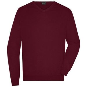 James & Nicholson Pánsky bavlnený sveter JN659 - Bordeaux | M vyobraziť