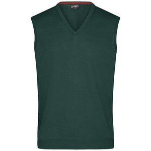 James & Nicholson Pánsky sveter bez rukávov JN657 - Lesní zelená | XXL vyobraziť