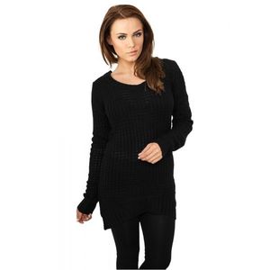 Dámsky sveter Urban Classics Long Wideneck čierny Veľkosť: XL, Pohlavie: dámske vyobraziť