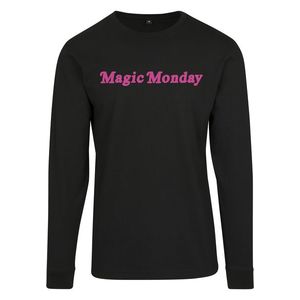 Dámske tričko MR.TEE Ladies Magic Monday Slogan Longsleeve Farba: black, Veľkosť: XS vyobraziť