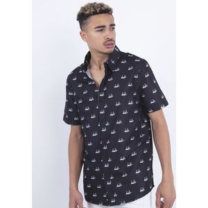 CAYLER SONS Pánska košeľa C&S WL 500P Short Sleeve Shirt Farba: blk/wht, Veľkosť: L vyobraziť