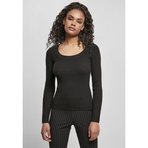 Dámsky sveter Urban Classics Wide Neckline čierny Veľkosť: XL, Pohlavie: dámske vyobraziť