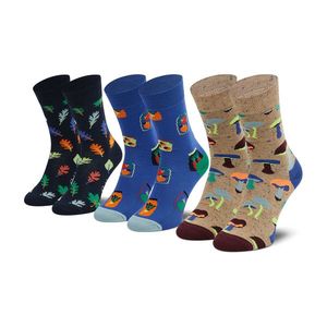 Súprava 3 párov vysokých ponožiek unisex HAPPY SOCKS vyobraziť