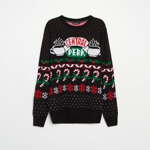 Cropp - Vianočný sveter Friends - Čierna vyobraziť