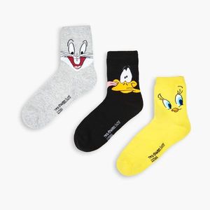 Cropp - Ponožky s potlačou, 3-Balenie Looney Tunes - Žltá vyobraziť