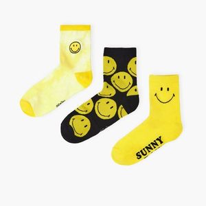 Cropp - Súprava 3 párov ponožiek - Žltá vyobraziť