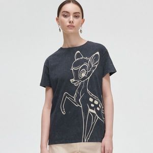 Cropp - Oversize tričko Bambi - Šedá vyobraziť