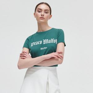 Cropp - Bavlnené tričko s dlhými rukávmi Harry Potter - Zelená vyobraziť