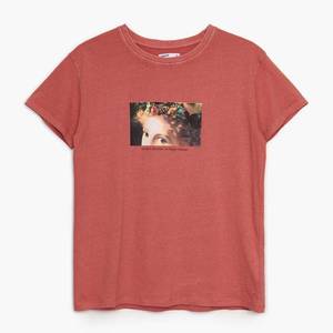 Cropp - Oversize tričko s potlačou - Ružová vyobraziť
