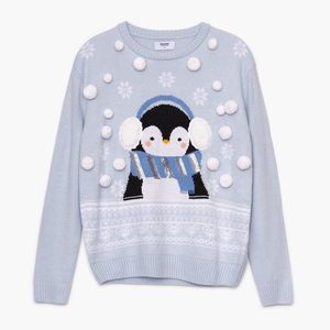 Cropp - Vianočný sveter s aplikáciou - Modrá vyobraziť