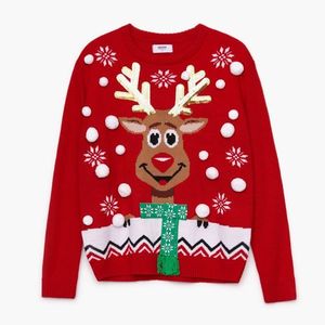 Cropp - Vianočný sveter s aplikáciou - Červená vyobraziť